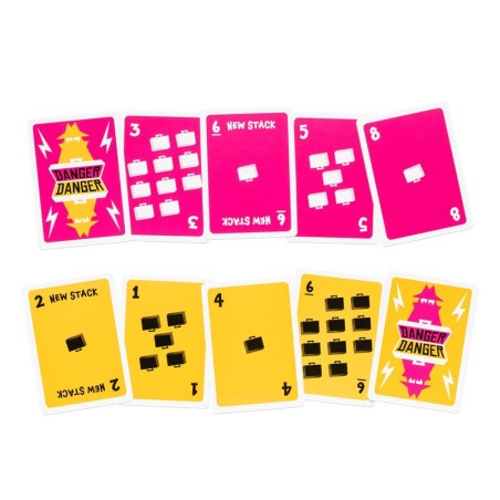 Danger Danger - Jogo de cartas de velocidade e estratégia para família. Danger Danger - Jogo de cartas de velocidade e estratégia para família.