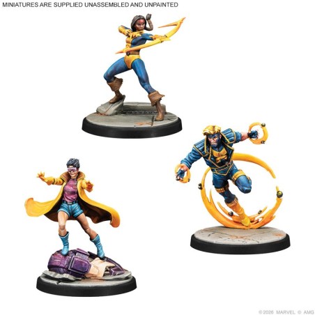 Marvel Crisis Protocol: Dani Moonstar, Jubilee, Multiple Man & Havok - espansione miniatura Marvel.