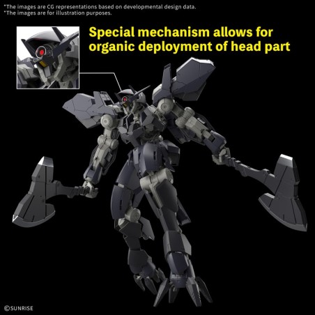 MÉCANIQUES COMPLÈTES 1/100 EIN DE RASPE - Gunpla de Gundam Iron-Blooded Orphans.