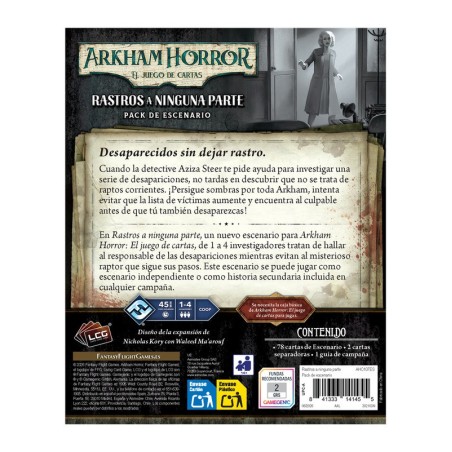 Arkham Horror: Traces to Nowhere - Pacote de Cenários de Investigação.