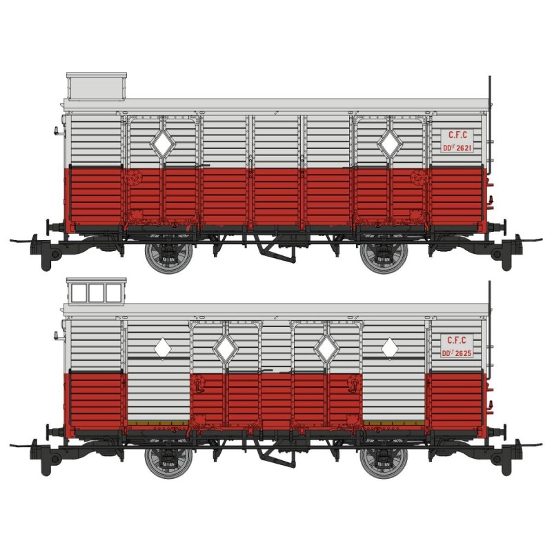 Ensemble de fourgonnettes DD 2621 et 2625, CFD.