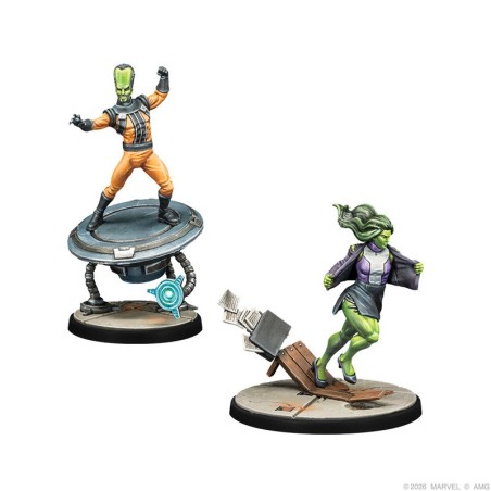 Marvel Crisis Protocol: Anführerin, Red Hulk & Sensational She-Hulk – Miniaturen.
