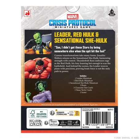 Marvel Crisis Protocol: Anführerin, Red Hulk & Sensational She-Hulk – Miniaturen.