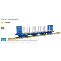 Sgnss 60' flat wagon for timber, Captrain.