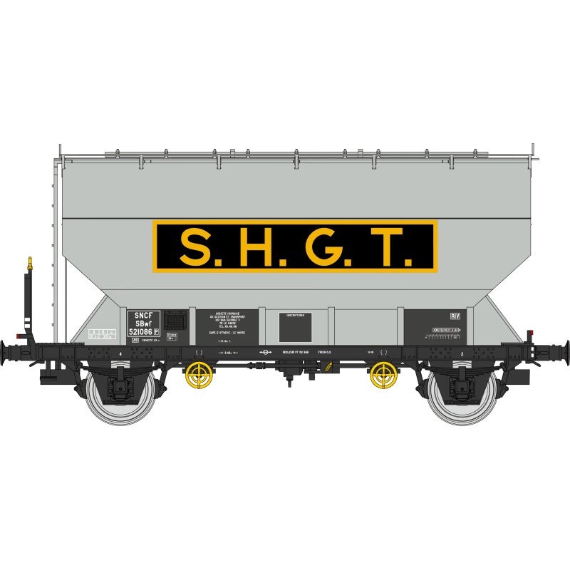 Cereal hopper wagon FAUVET-GIREL "SHGT", SNCF.
