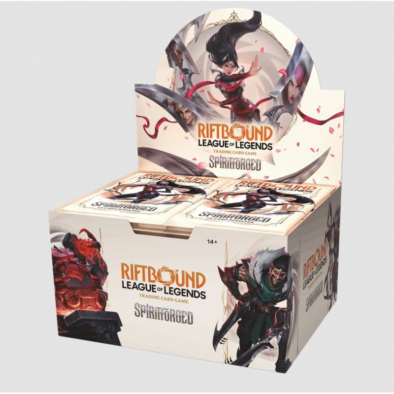 Riftbound: Spiritforged: Display de 24 sobres del TCG de League of Legends.