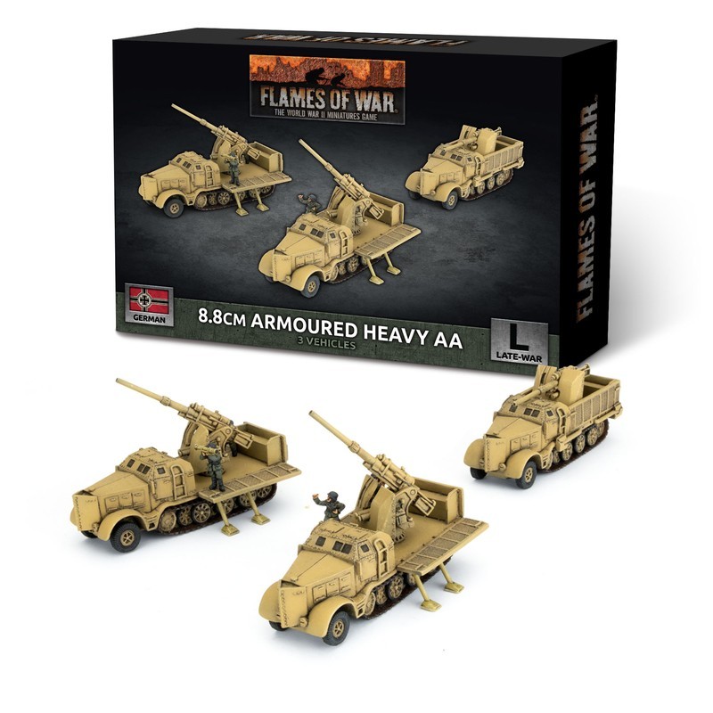 Flames of War 8.8cm FlaK37 Anti-tank Gun Platoon miniatures game by Battlefront - buy at El Taller del Modelista