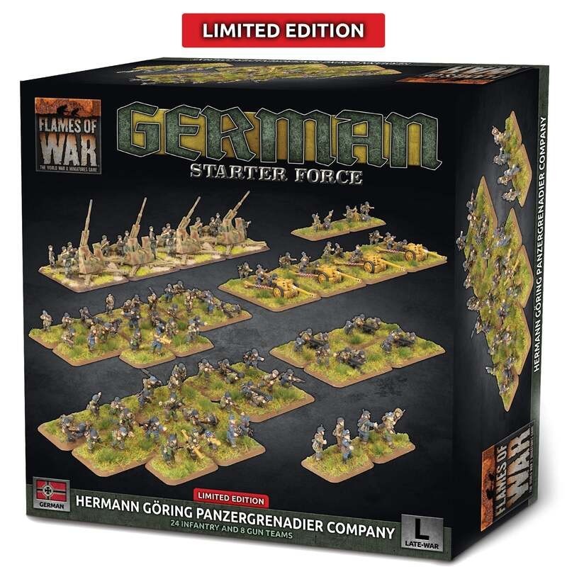 Flames Of War: Companhia Panzergrenadier Hermann Göring (Edição Limitada) - força do exército alemão.
