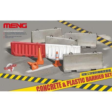 Concrete and plastic barrier set. MENG SPS-012