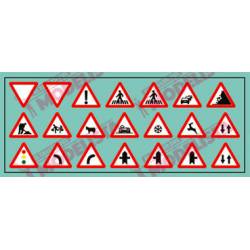 Road signs: Warning.