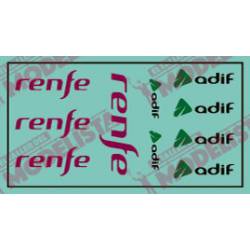 Renfe- und Adif-Logos.