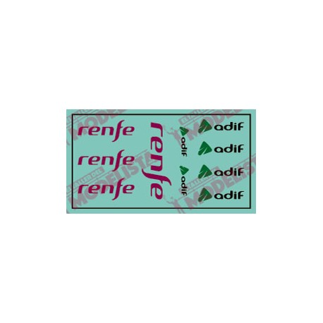 Logotipos de Renfe y Adif. ETM 9006