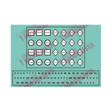 Transport indicators, white. ETM 8001