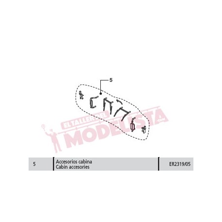 Cabin accesories for RENFE 352. ER2319/05