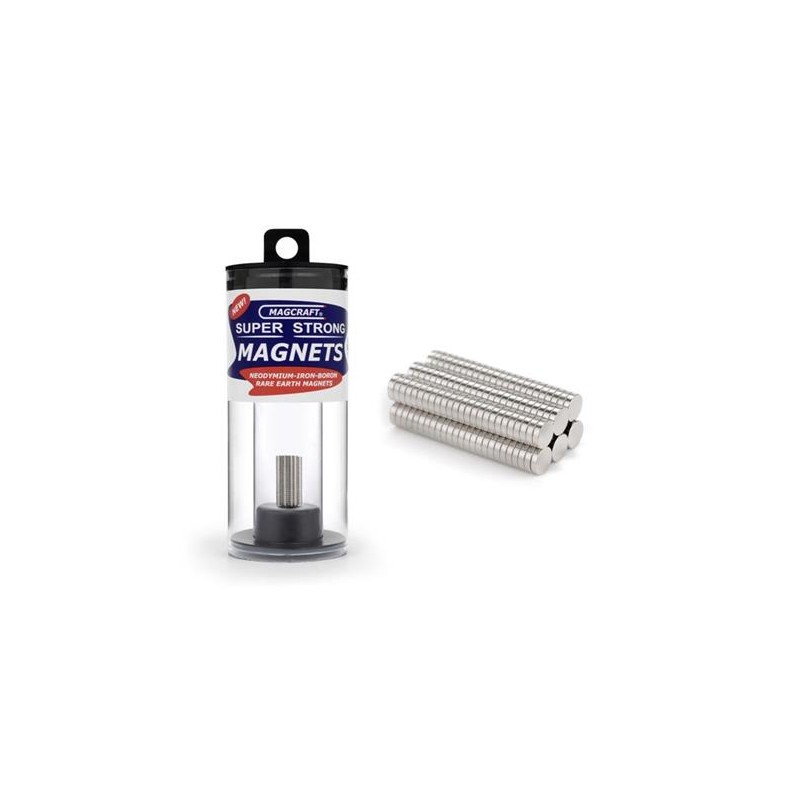Imanes circulares. 3,2 x 0,8 mm (x150). MAGCRAFT NSN0592