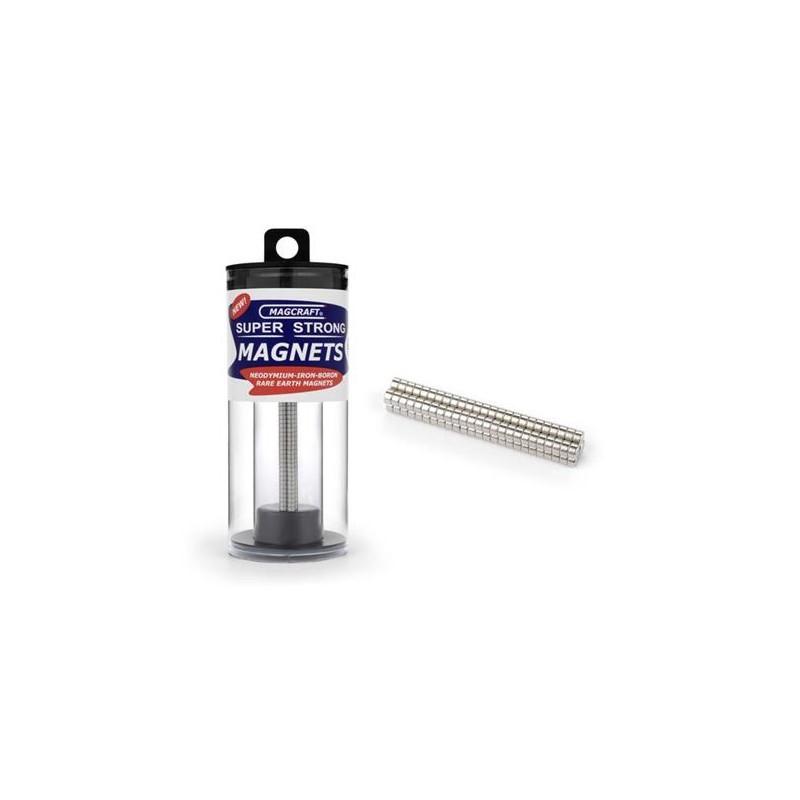 Disc magnets. 3,2 x 1,6 mm (x100). MAGCRAFT NSN0566
