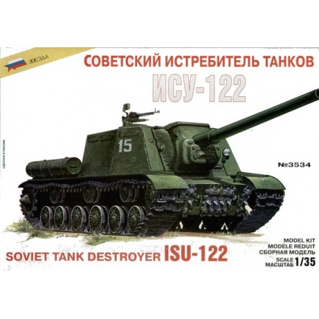 ISU-122 soviet tank destroyer. ZVEZDA 3534