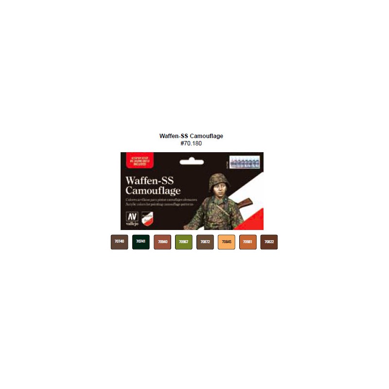 Camuflajes alemanes de las Waffen-SS. VALLEJO 70180 Camuflajes alemanes de las Waffen-SS. VALLEJO 70180