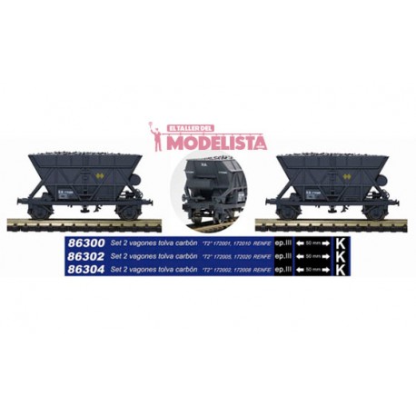 Set of two coal hoppers. MABAR 86300