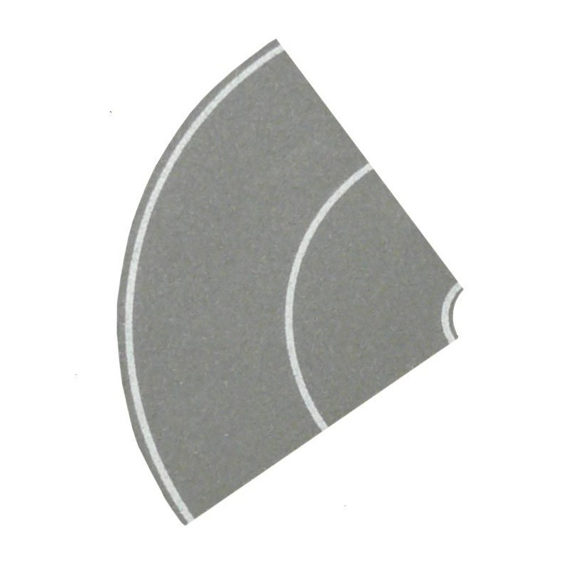 Tramos de curva, gris. HEKI 6583