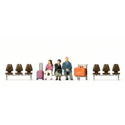 Waiting travellers.