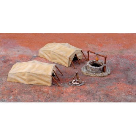 Desert well and tents. ITALERI 6148