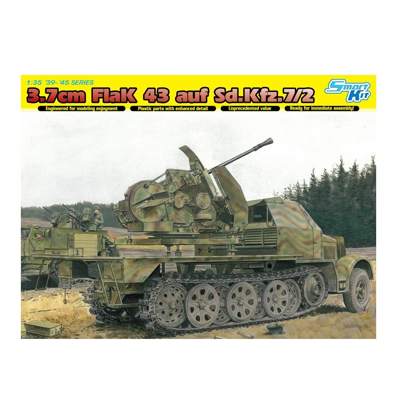Sd. Kfz.7/2 con cañón 3.7 cm Flak 43. DRAGON 6553