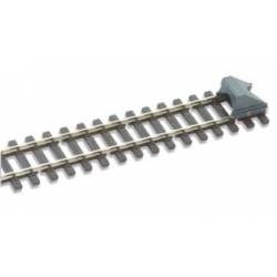Butée d’extrémité de rail, acier.