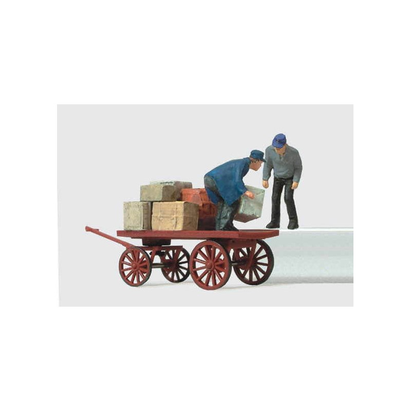 Loading workers with cart. PREISER 28084