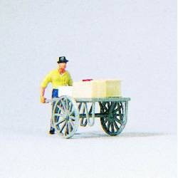 Man with cart.