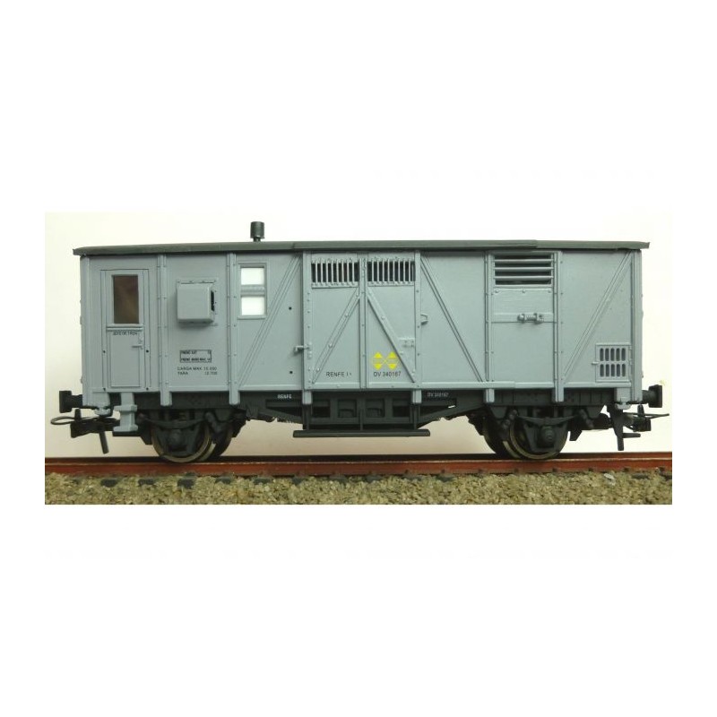 Furgón equipajes con perrera. Gris. KTRAIN 0801G