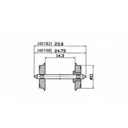 H0 standard wheel, 11 mm (x2). ROCO 40198