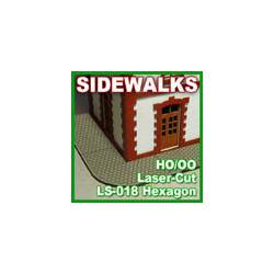 Sidewalks, hexagon.
