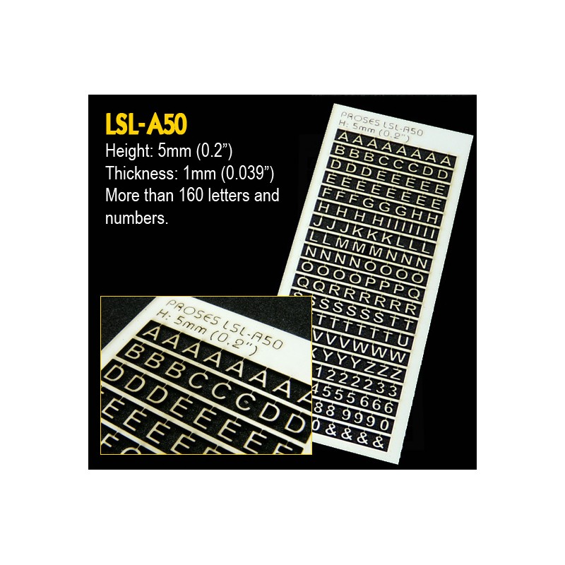 Letras y números. PROSES LSL-A50
