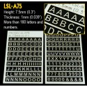 Letras y números. PROSES LSL-A75 Letras y números. PROSES LSL-A75