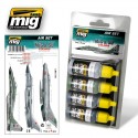 MIG & SU grey and green fighters color set. AMIG 7204