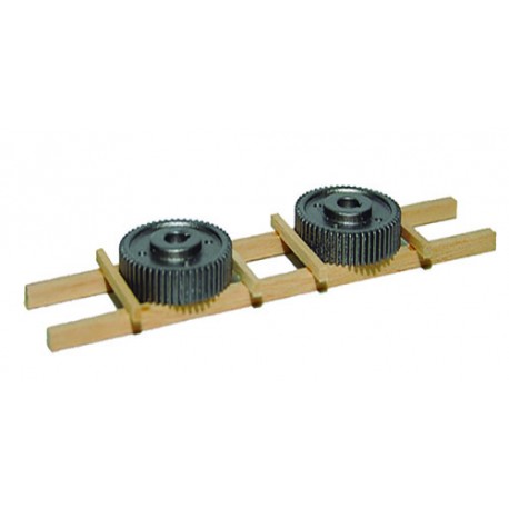 Gears on wood frame. MABAR 87009