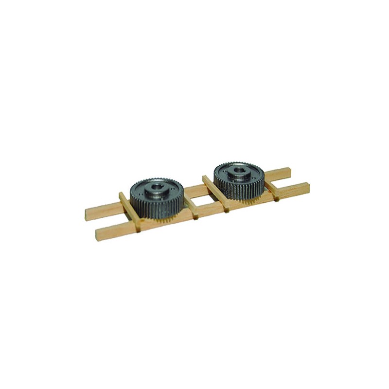 Engranajes sobre bastidor de madera. MABAR 87009