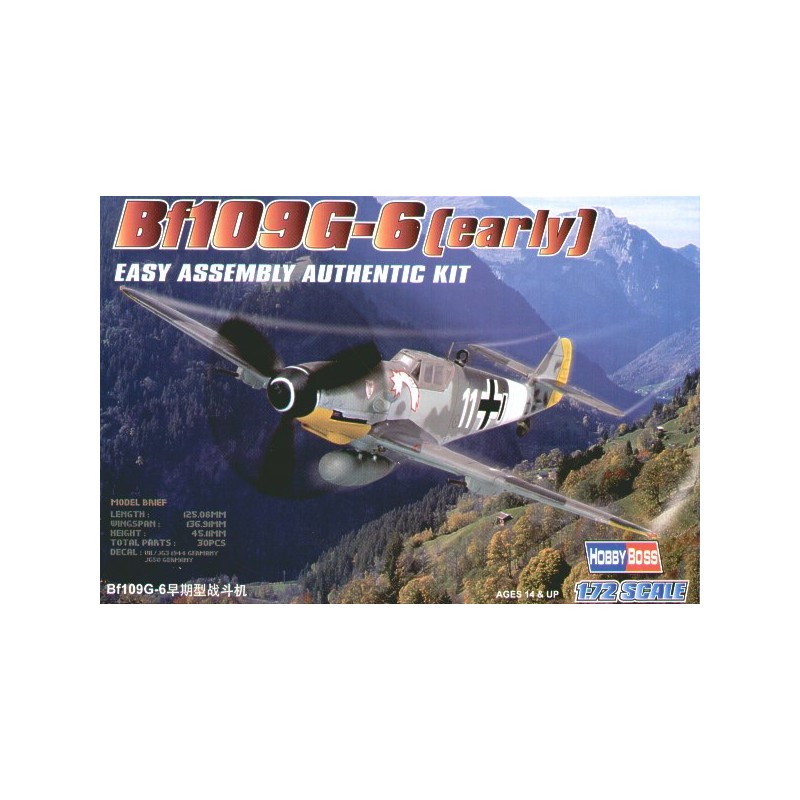 German Messerschmitt Bf 109G (Early). HOBBY BOSS 80225