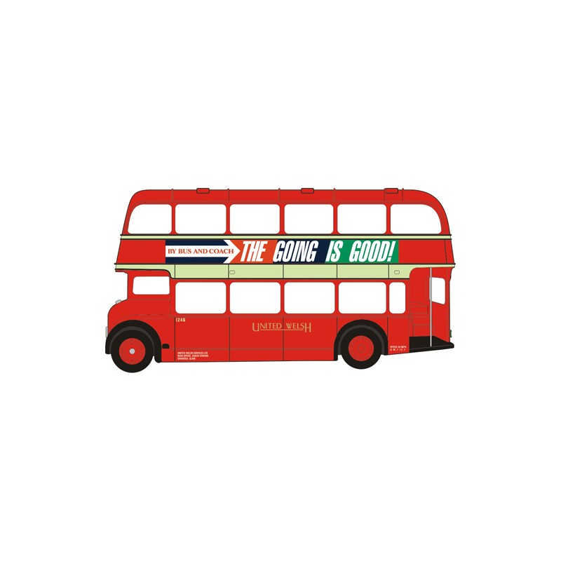 Autobus de dos pisos United Welsh. OXFORD NBL002