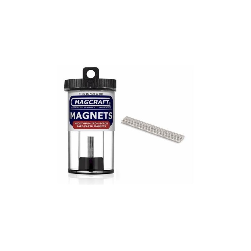 Imanes circulares. 1,6 x 0,8 mm (x200). MAGCRAFT NSN0591