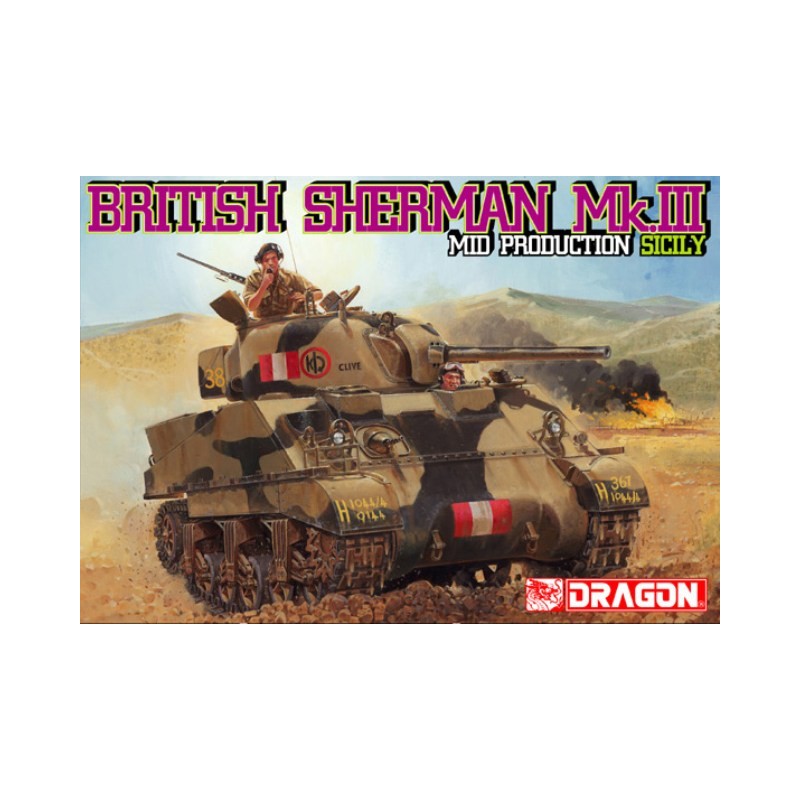 Sherman Mk.III, Mid-Production. Sicilia. DRAGON 6231
