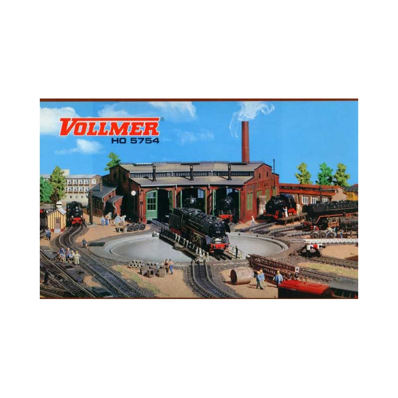 Depósito para 3 locomotoras. VOLLMER 45754
