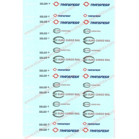 Euro 4000 locomotive decals. SUDEXPRESS