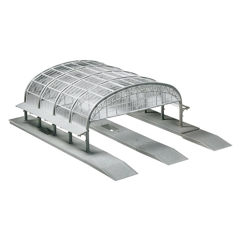 Andén de estación con cubierta acristalada. FALLER 222127