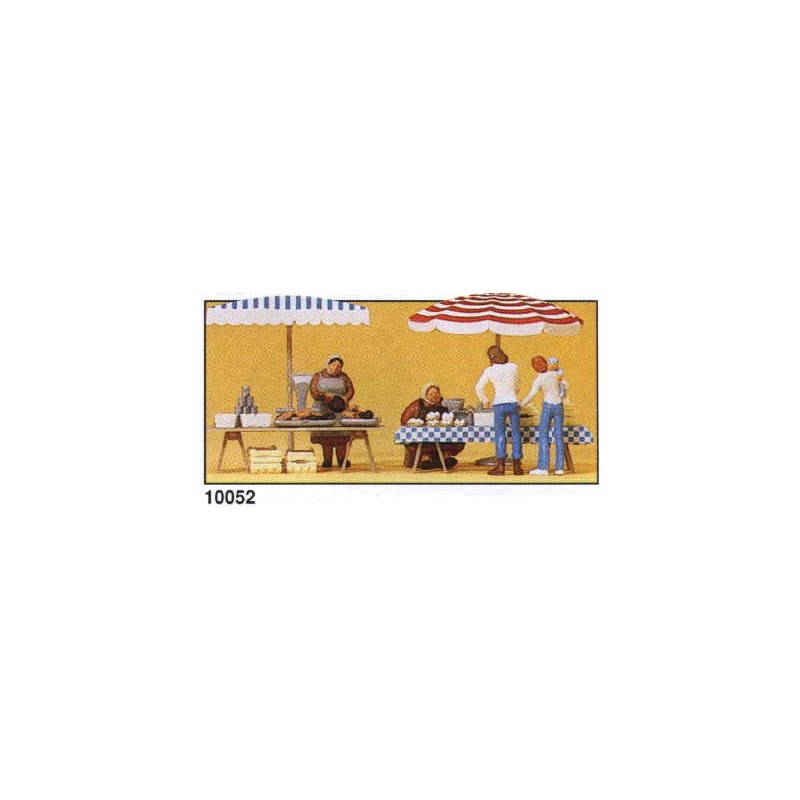 En el mercado, comida. PREISER 10052