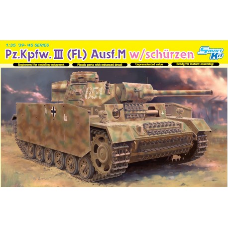 Pz.Kpfw.III (FL) Ausf.M con faldones. DRAGON 6776