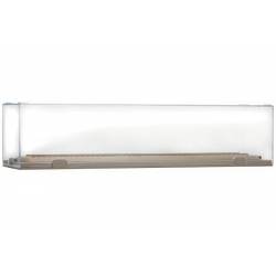 Colorless display case w/ base.