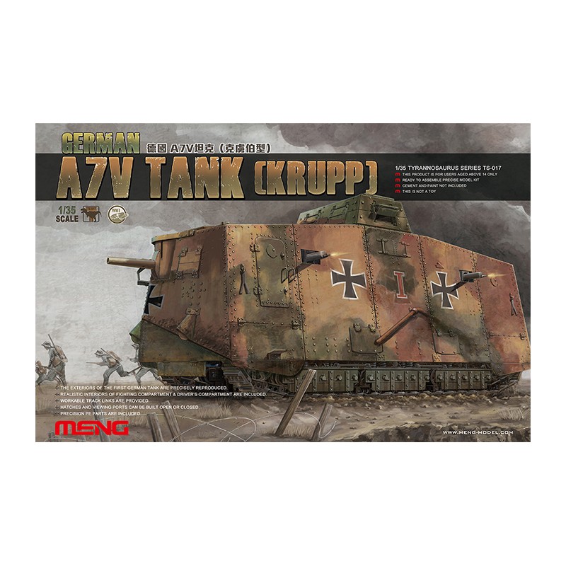 Blindado alemán A7V (Krupp). MENG TS-017