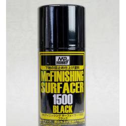 Mr Surfacer 1500, Spray. Black. MR HOBBY B526